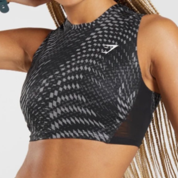 Gymshark Tops - Gymshark Sport Crop Tank Gray White Medium